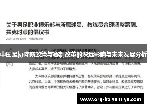 中国足协降薪政策与赛制改革的深远影响与未来发展分析