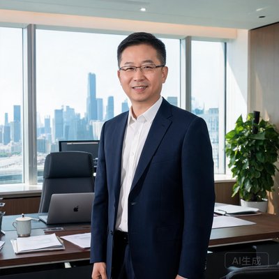 开云体育中国区创始人张明远，穿着深色西装在办公室微笑